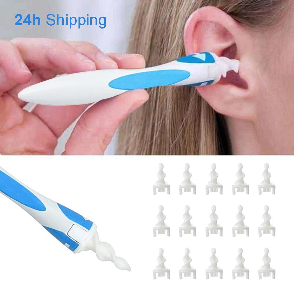 Silicone Ear Pick Tool Set 16-piece Nursing Soft Spiral Ear Health Tool Cleaning Earwax Removal Tool Ear Wax Silicone Ear Pick