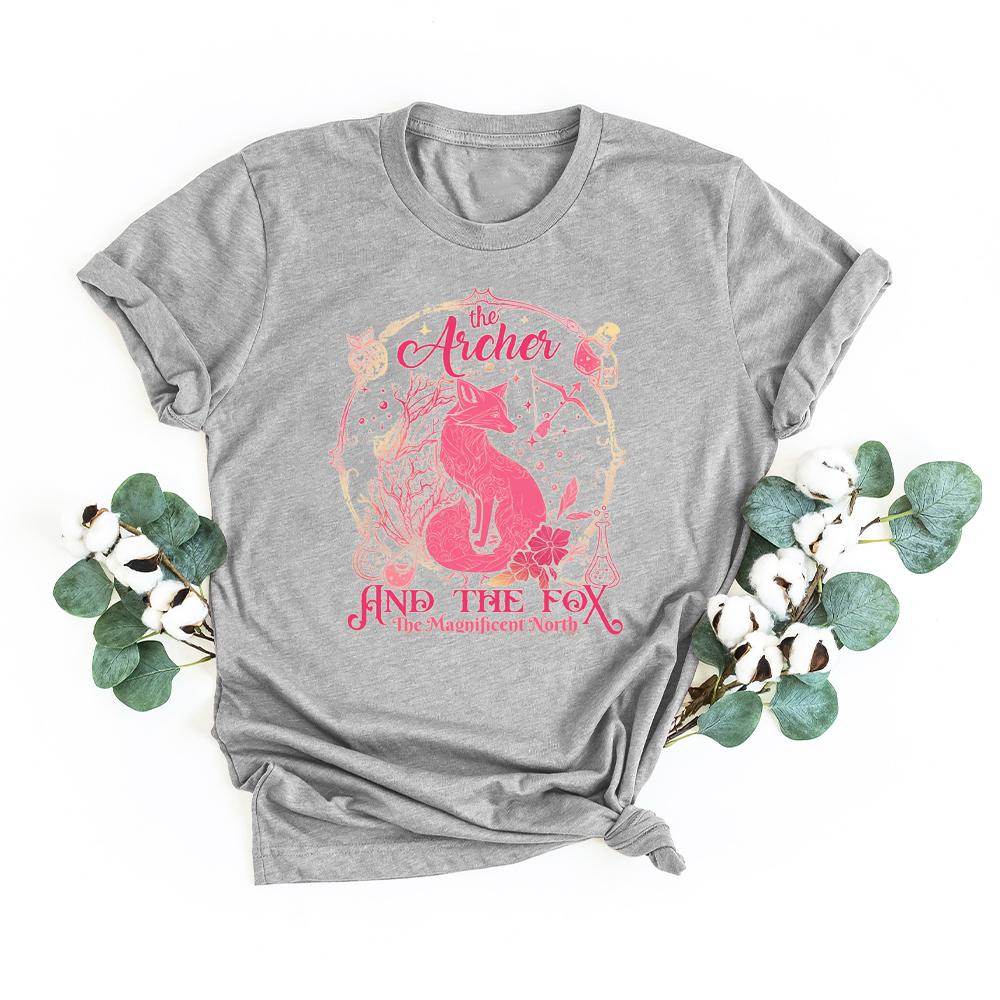 The Archer and The Fox Comfort TShirt Cute Fantasy Books Jumper Shirts Gift For Readers Hookish Bookworm Tee Y2K Top Streetwear