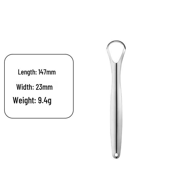 Portable Antibacterial Stainless Steel Tongue Scraper - Professional Medical Grade