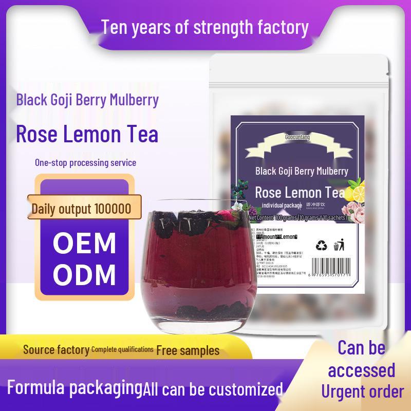 Black Goji Berry & Mulberry Rose Flower Tea for Skin Nourishment 100g