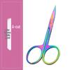 Stainless Steel Eyebrow, Nose, and Beauty Scissors with Round, Curved, and Pointed Heads