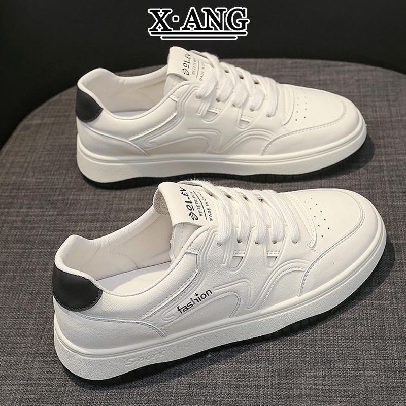 Leather Little White Shoes Women's Shoes Flat Baseplate Shoes Spring 2025 New Soft-soled Single Shoes Casual Shoes Women's Sports Shoes