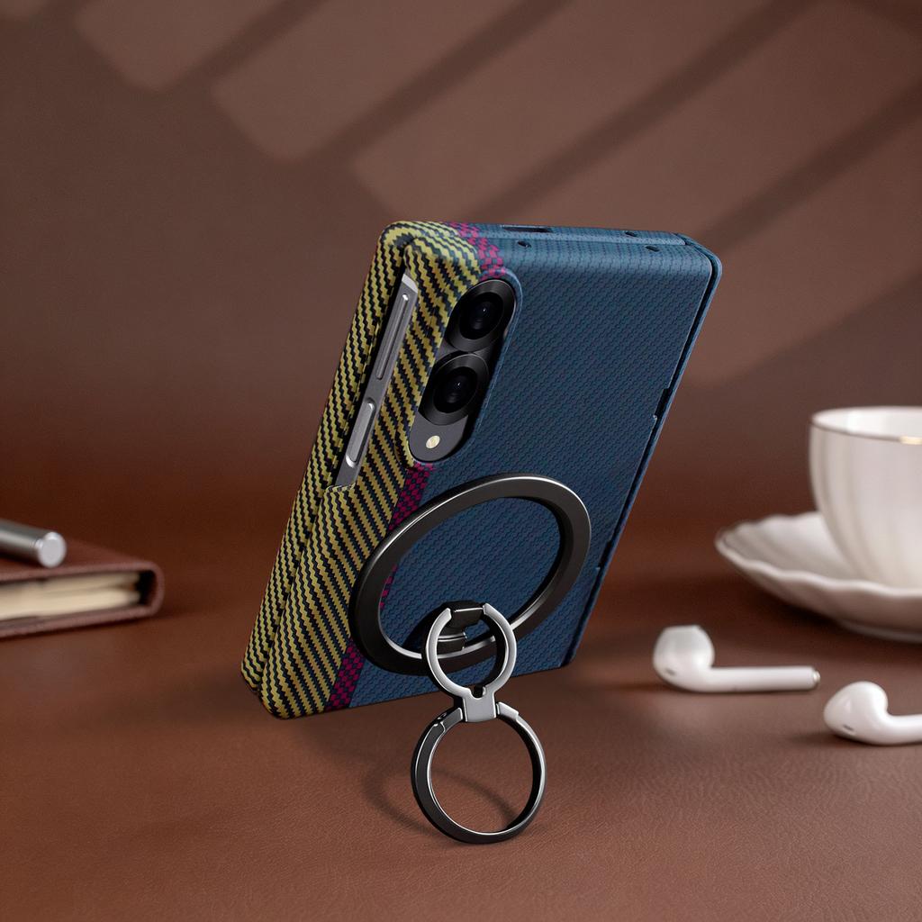 360 Rotating Magnetic Kickstand Phone Case for Samsung Z Fold 8Wide Tempered Glass Screen Protector Shockproof For Magsafe Cover