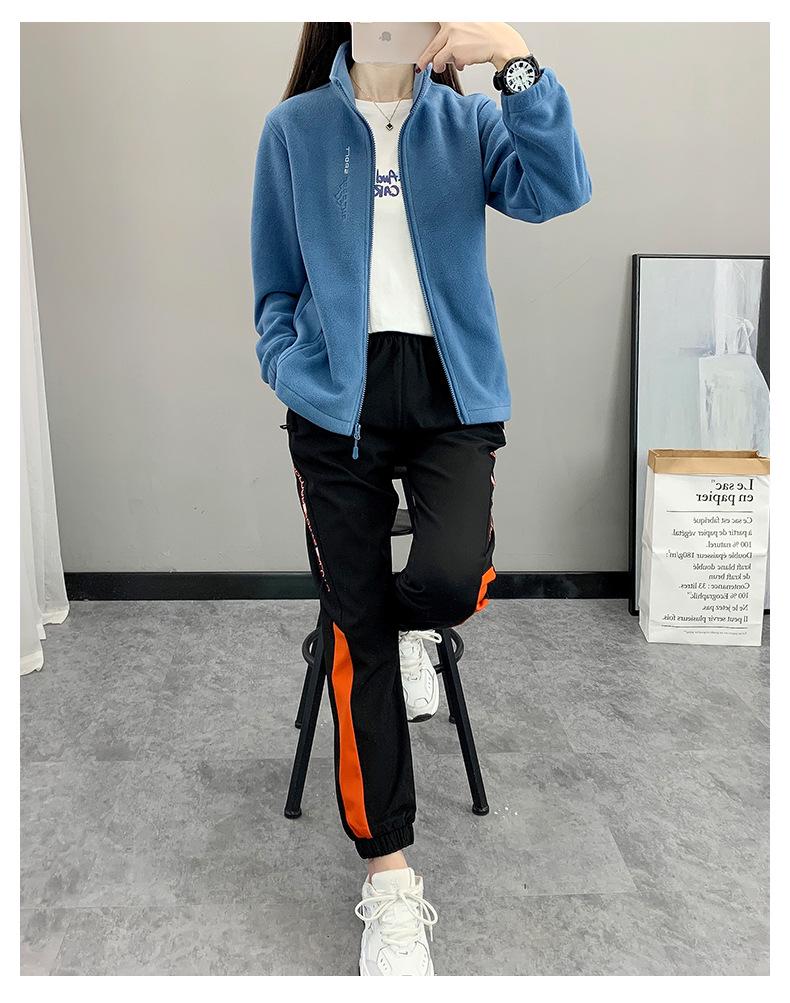 Autumn Winter Thickened Stand Collar Fleece Jacket