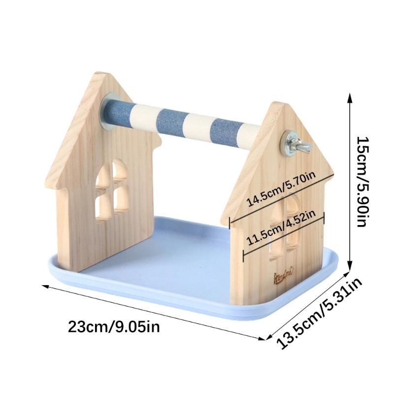 Bird Perch Training Stand With NonSlip Base Texture Surfaces For Multiple Parrots Climbing Beak Trimming Activity Fun