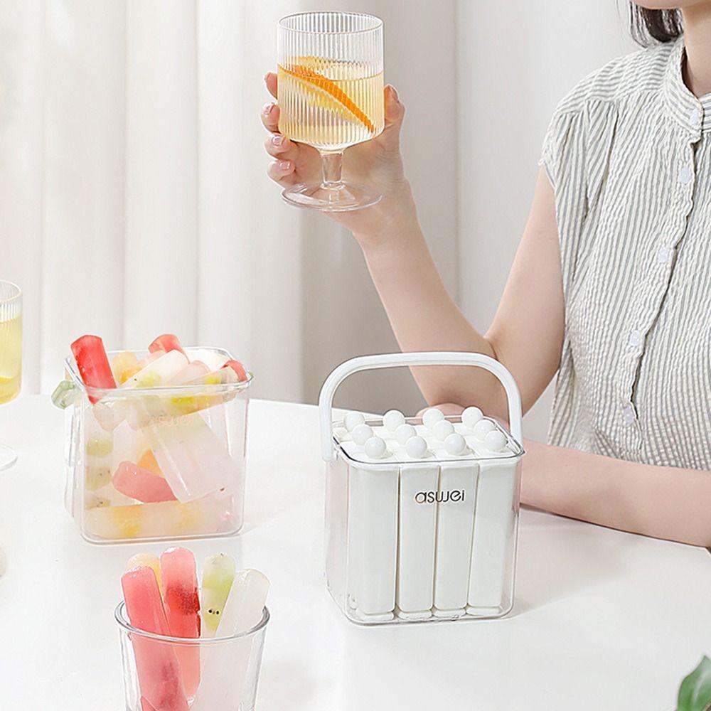 New Silicone Old Popsicle Mold with Lid Portable Frozen Ice Cream Molds Ice Maker Mold Kitchen Tools