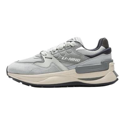 Li Ning 001 Original Comfortable Versatile Shock Absorbing Durable Low Top Casual Shoes Women Sneaker Gray AGCV010-2