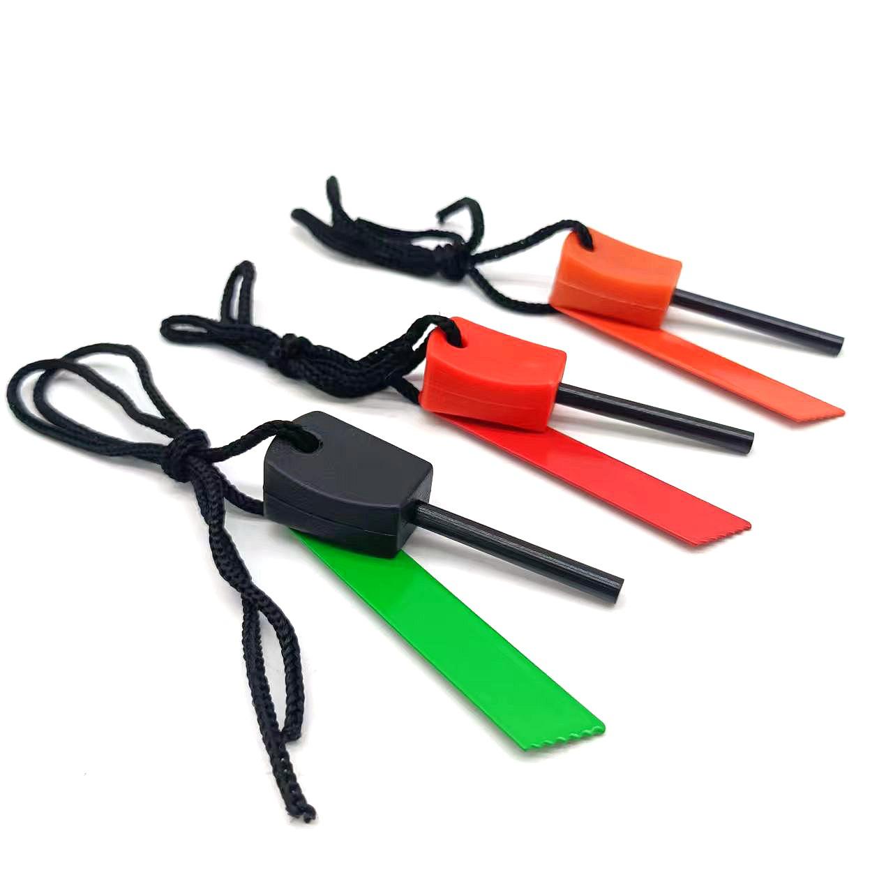 Compact Outdoor Survival Fire Starter - Mini Flint Black/Red