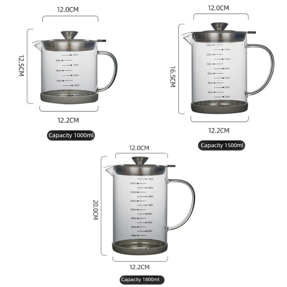 with Scale Cooking Oil Storage Can Fine Mesh Oil Filtration Can Oil Filter Container  Cooking Tool