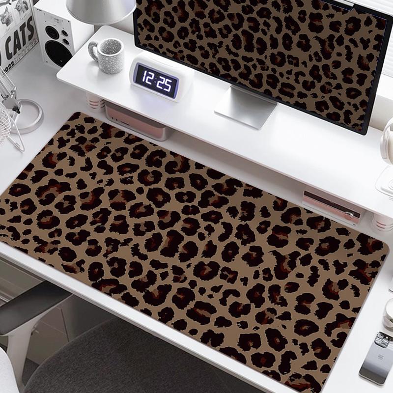 Pink Leopard Print Mouse Pad HD Printing Large Seaming Waterproof Mouse Pad Antislip Gaming Mouse Pad