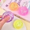 Color Glitter Dumpling Squishes Stress Balls Fidget Sensory Toys Simulation Food Squishies Bun With Steamer Squeeze Dough Gifts