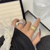 Elegant Metal Weave Rings Comfortable Metal Mesh Rings Stylish Rings Jewelry Charm for Everyday Elegances