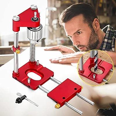 Localizador de Perforación Precisión Carpintería Localizador de Perforación Hogar Acero de Aleación Carpintería Herramienta Guía de Perforación Herramienta para Muebles DIY