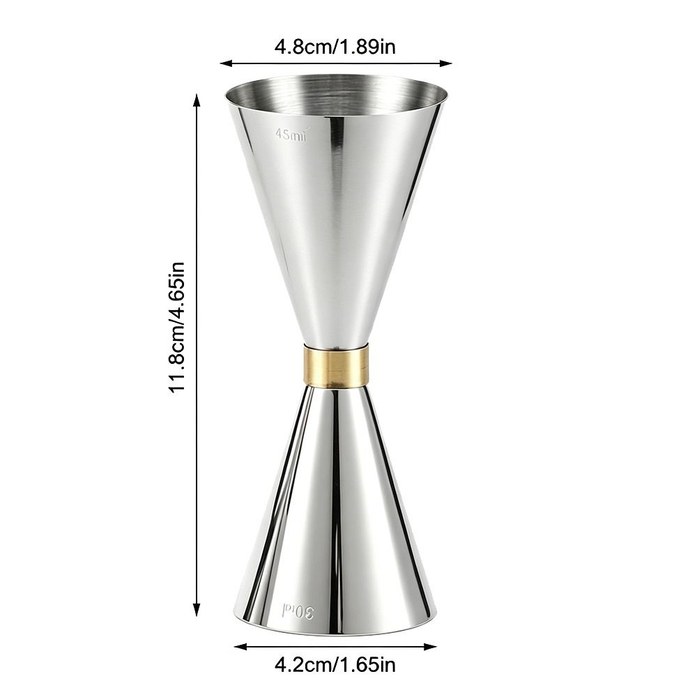 Two-Ended Cocktail Jigger With Measurement Markings Dual Spirit Measure Cup Kitchen