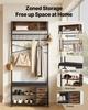 Hall Tree, 1800 mm Coat Rack with Shoe Bench & 3 Drawers, 3-in-1 Freestanding Shoe Rack Storage Organizer with Bookshelf & Wire Shelf, Steel Frame