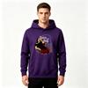 Men's Printed Pullover Hoodie Retro Art Figure Rose Pattern Casual Long Sleeve Hooded Sweatshirt