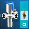 For Toilet Basin Water Heater G1/2 Stainless Steel Angle Valve Thread Triangle Valve Hot and Cold Water Valve Bathroom Connector