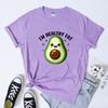 Im Healthy Fat Tshirt Cute Avocado Vegan Graphic Tee Shirt Top Kawaii Vegetarian Fruit Foodie Tshirt