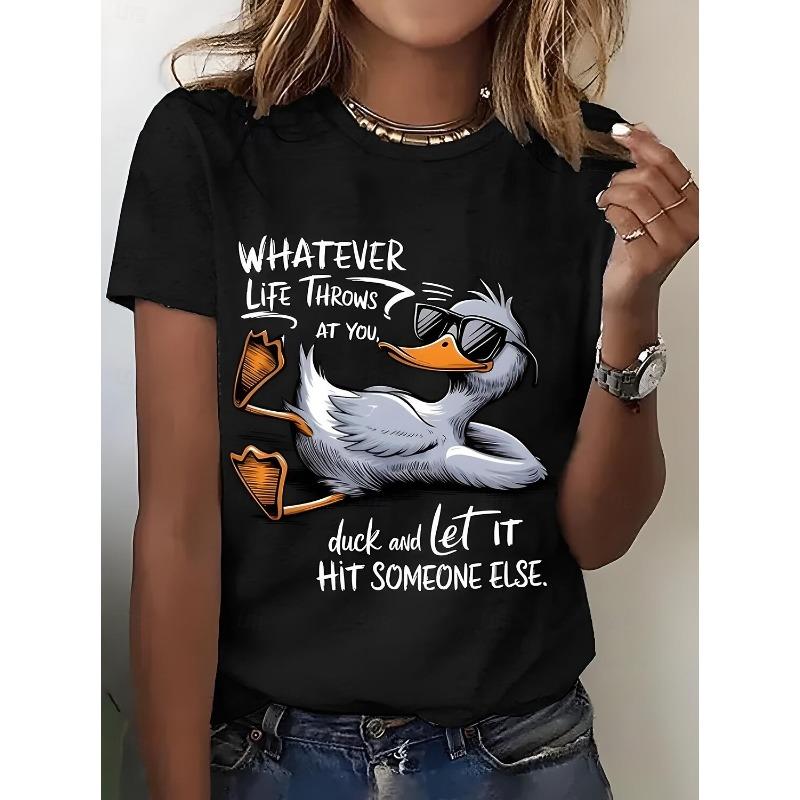Women's T Shirt Print Graphic Animal Bird Vintage Stylish Classic Short Sleeve Crew Neck Round Neck Regular Tops Daily