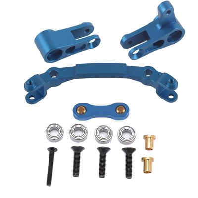 Aluminiumlegierung Lenkungsteile Set Leicht Stark Einfach zu Installieren RC Auto Lenkungskomponente Blau