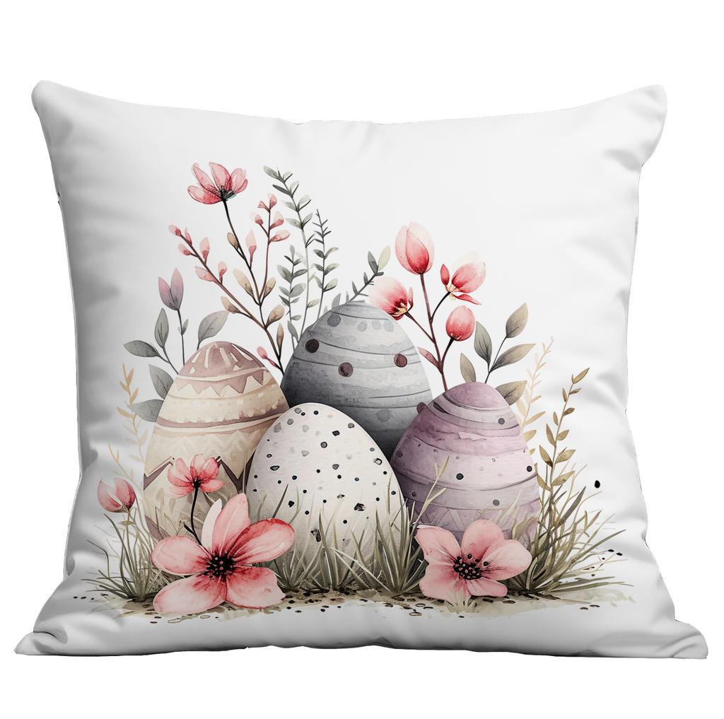 Neues Ostern Retro Floral Hase Ei Push Kissenbezug Zuhause Sofa Kissenbezug