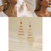 Fashionable Gold Triangle Crystal Earrings For Women Elegant Street Style