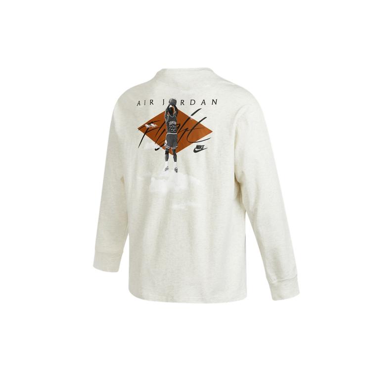 Jordan Sweatshirts Men s Ecru Crew Neck Moderate Regular DH8963-141 XS