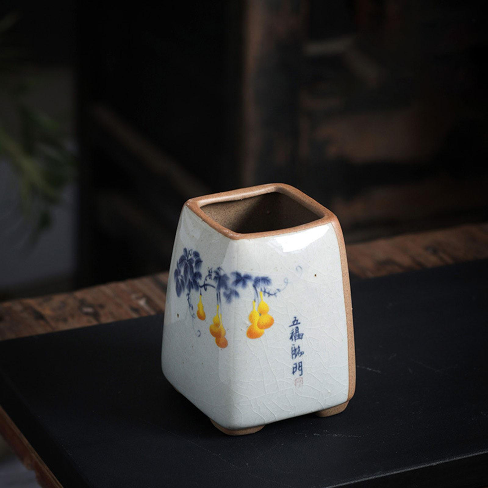 

-Tee Tools Canister Park Holder Decorative Multi -purpose -storage Glass -Utensilen for Style C