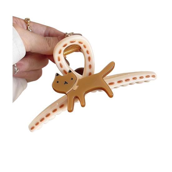 

Hair Claw Cartoon Dog Design No Pressure Strong Grip Hair Clip Large Size Back Head Shark Clip Hair B