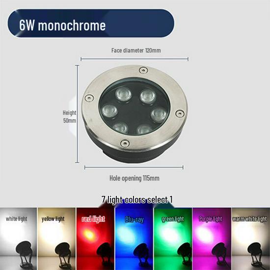 Ultra-Thin LED Outdoor Waterproof Floor Lamp - Low Voltage 12V/24V, Wood Finish