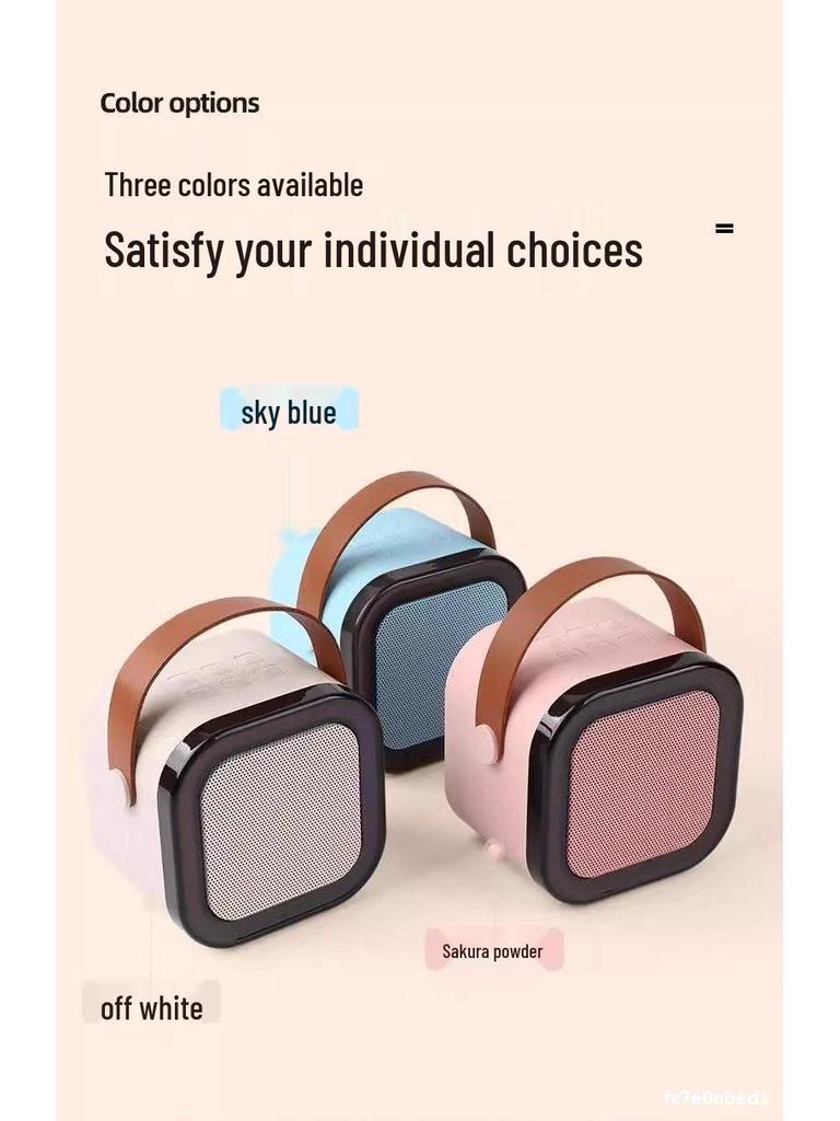 K12 Portable Bluetooth Microphone & All-in-One KTV Speaker: High-Quality Mini Speaker for Home, Outdoor, and Family Use