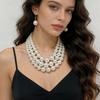 Multi-layer Imitation Pearl Necklace Party Dress Collar Chain Fashionable Beaded Luxury Retro Jewelry