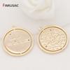 DIY Necklace Pendants Earrings Charms Jewelry Making Accessories  Gold Plated Commemorative Coin Pendant Wholesale