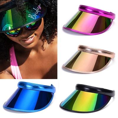 PVC Summer Baseball Hat Women Men Visor Caps High Quality Empty Top Outdoor Sunshade