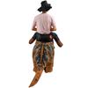 Cycling Brown Dinosaur Inflatable Suit Festival Party Entertainment Performance Cartoon Doll Costume Cosplay Clothing Prop