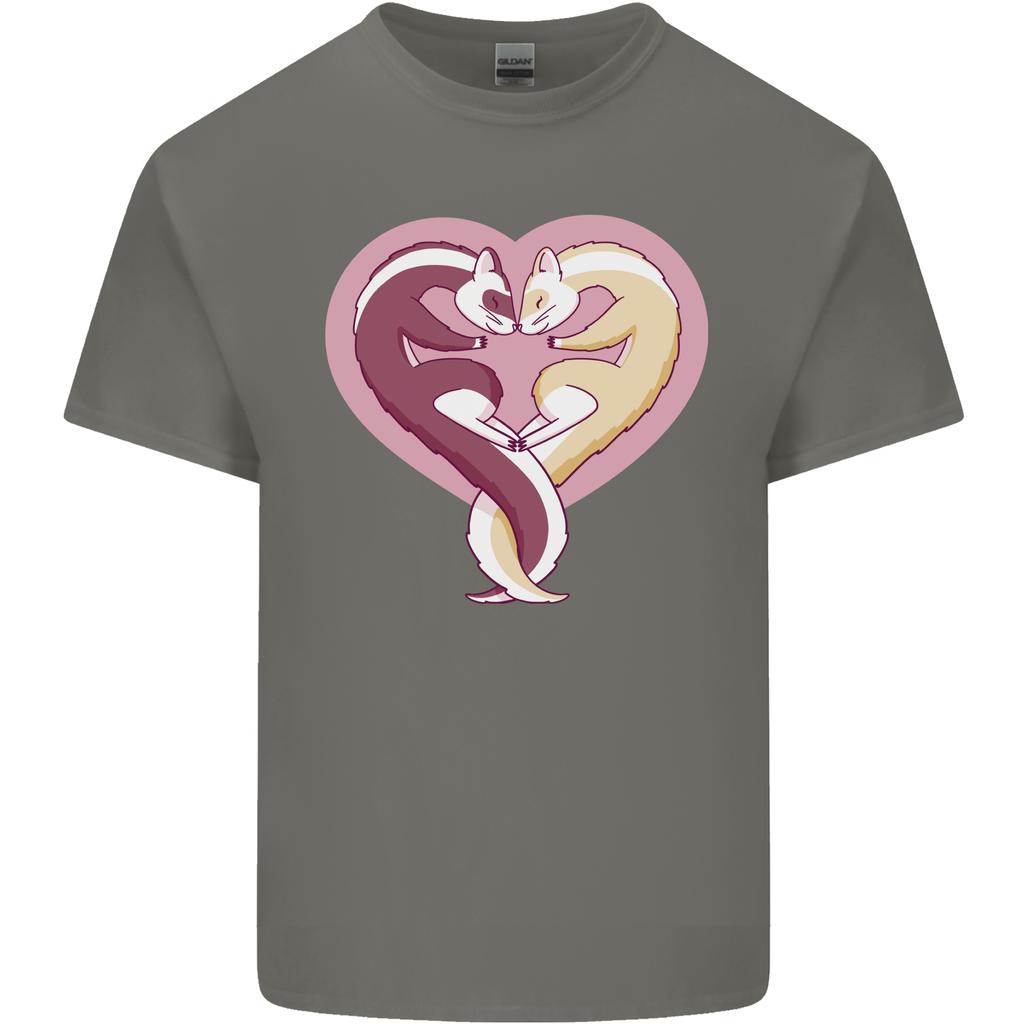 Ferret Heart Unisexs Light Cotton TShirt