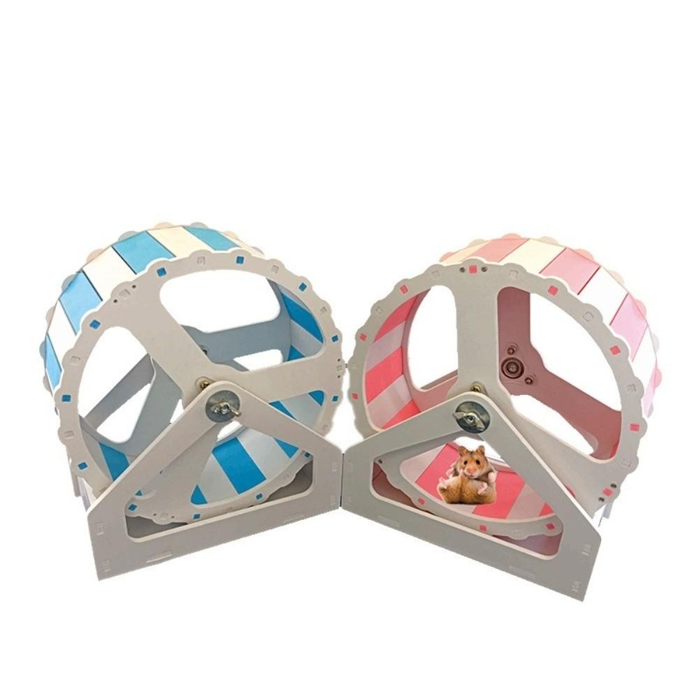 Silent Hamster Running Wheel Plastic Pet Hamster Bracket Rodent Running Wheel  Pet Exercise