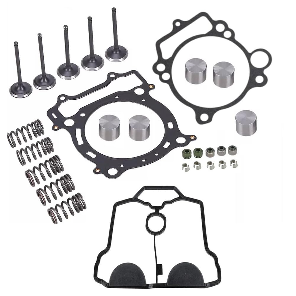 JIK Cylinder Head Valve Top End Gasket Kit for Yamaha YFZ450 YFZ450V Bill Ballance Special Edition Exhaust Intake Valves