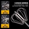Stainless steel semi-automatic egg beater household press rotating egg beater baking tool cream egg mixer