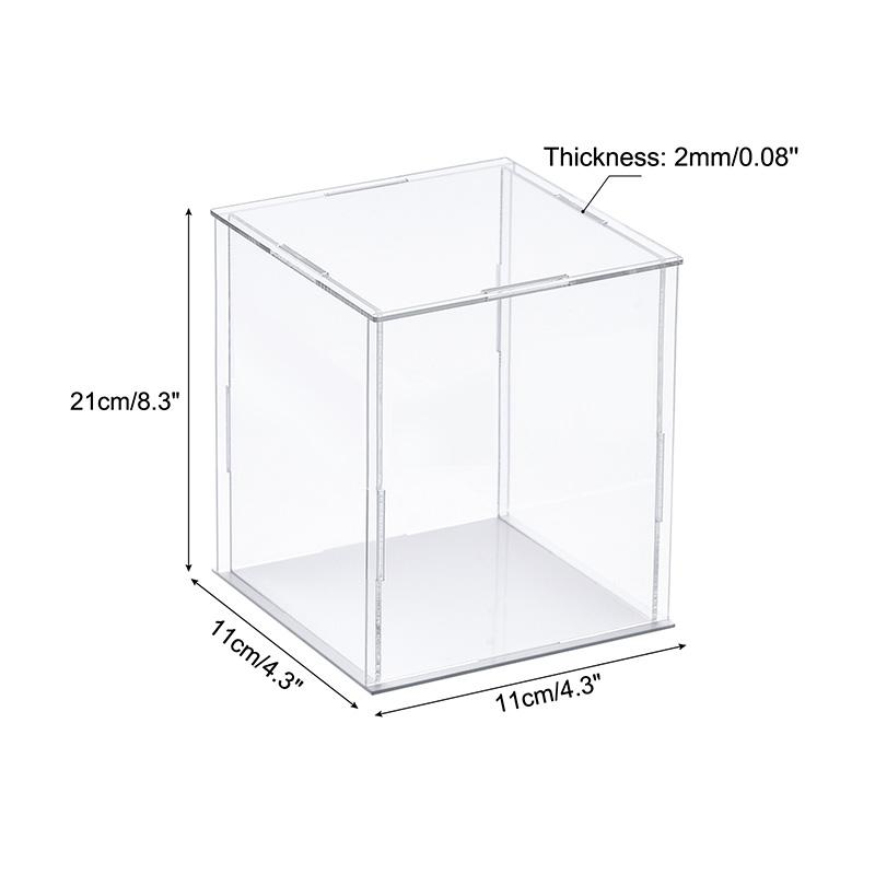 Clear Acrylic Display Box Case Countertop Organizer Stand Assemble Dustproof Showcase for Figures Toys Collectibles Crafts