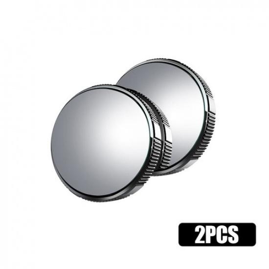 2pcs Blind Spot Mirror Convex 360° Wide Angle Suction Cup Adjustable For Car SUV
