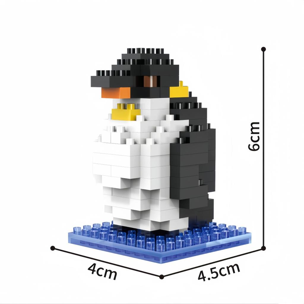 KNEW BUILT Panda Pavone Volpe Pinguino Animale Domestico Gatto Cane Micro Mini Giocattoli da Costruzione-Decorazione Festa Amata dai Bambini,Regalo di Natale,Assemblaggio Puzzle