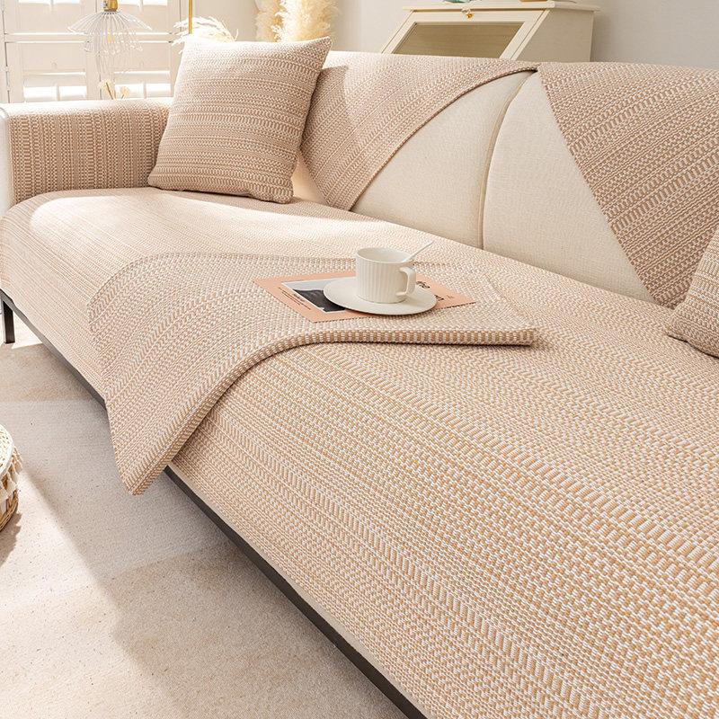 Sofakissen aus Baumwolle und Leinen, vier Jahreszeiten, allgemein, skandinavisch, modern, schlicht, alte Sackleinen, rutschfestes Kissen, Stoff, Sofabezug, Bezugsstoff