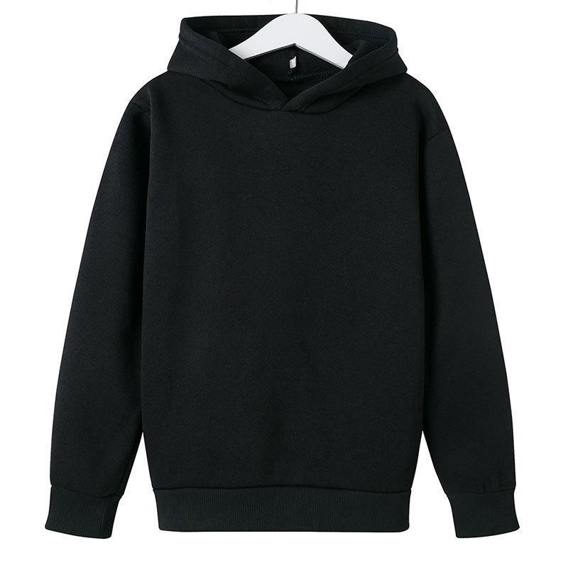 Unisex Barnhuvtröja Enfärgad - Långärmad, Vardaglig, för Vår & Höst