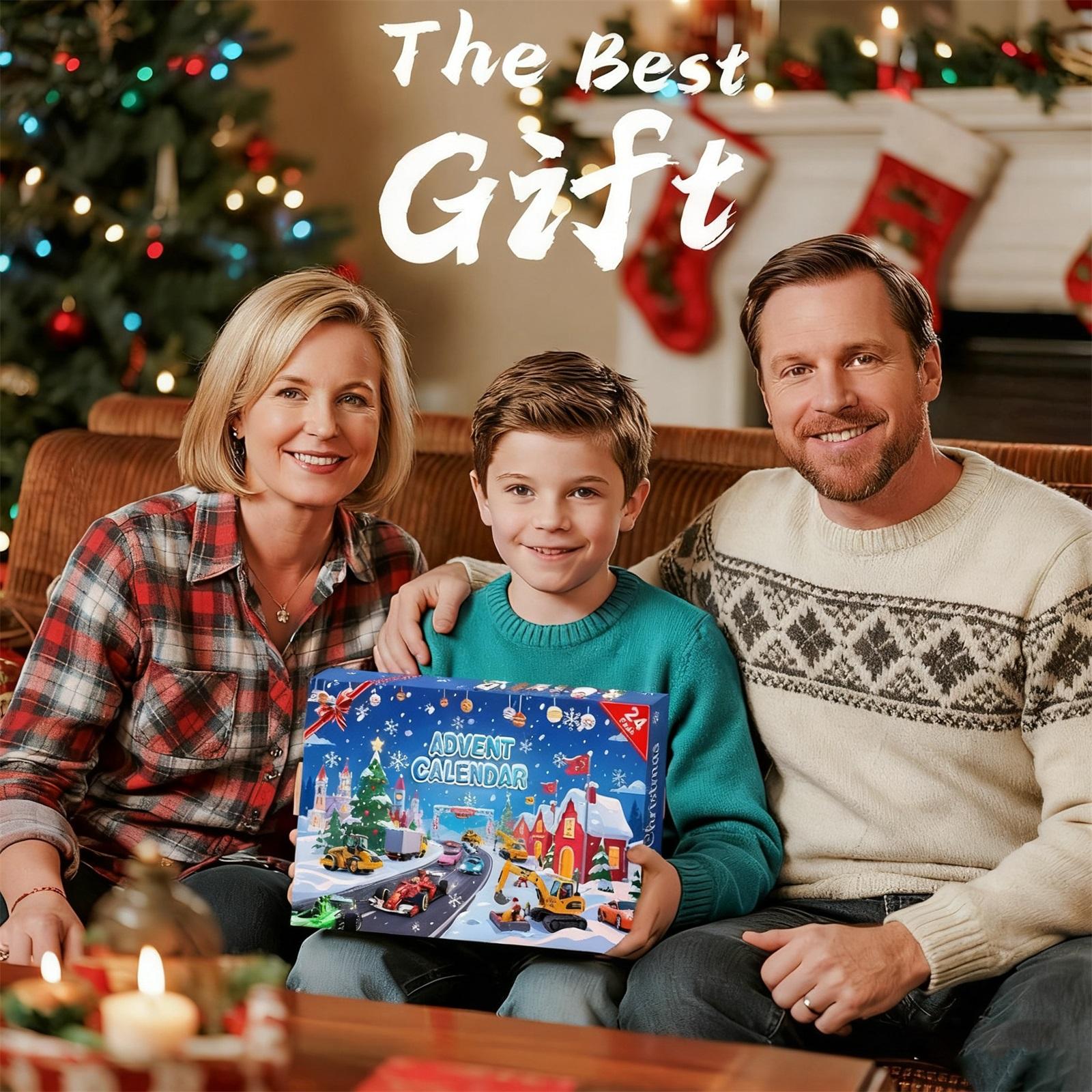 

3D Stereo BlindBox Aircraft Box Advent Calendar Christmas Countdown Calendar Alloy Racing Figure Road Sign Traffic Light One Size