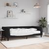 Vidaxl Sofa Z Materacem Do Spania, Czarna, 100X200 Cm, Aksamit