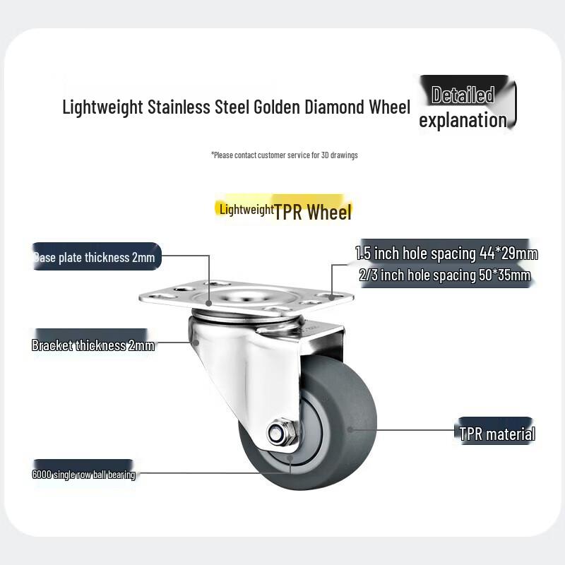 Mickey Wheel 304 Stainless Steel Directional Caster