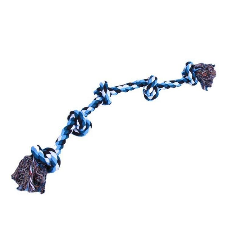

1pc Heavy-Duty Dog Rope Toy with Teeth Cleaning & Chewing - Extra Long Rope -Durable Chew Toy for Teeth Cleaning dog accessories синій