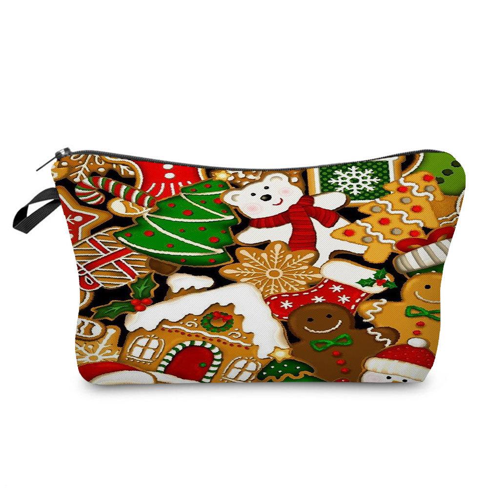 

Жіноча косметичка з принтом сніговика Органайзер для туалетних приналежностей Дорожня сумка-кейс 6766