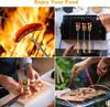 Telescoping Campfire Forks 32 Inch Stainless Steel BBQ Grill Skewer Marshmallow Roasting Sticks for Picnic Smores Cooking